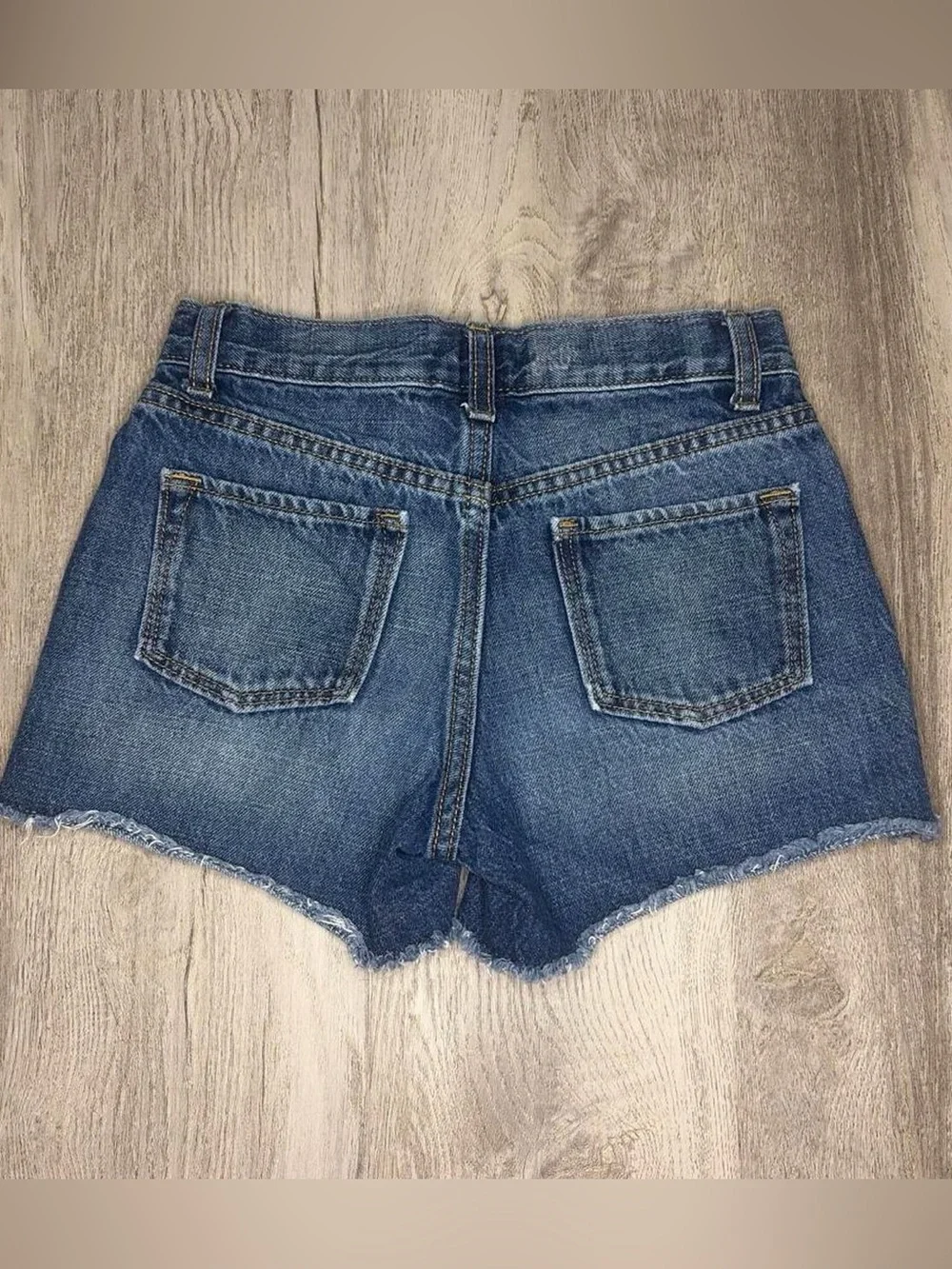 Old Navy Distressed Button-Front Denim Shorts - Blue